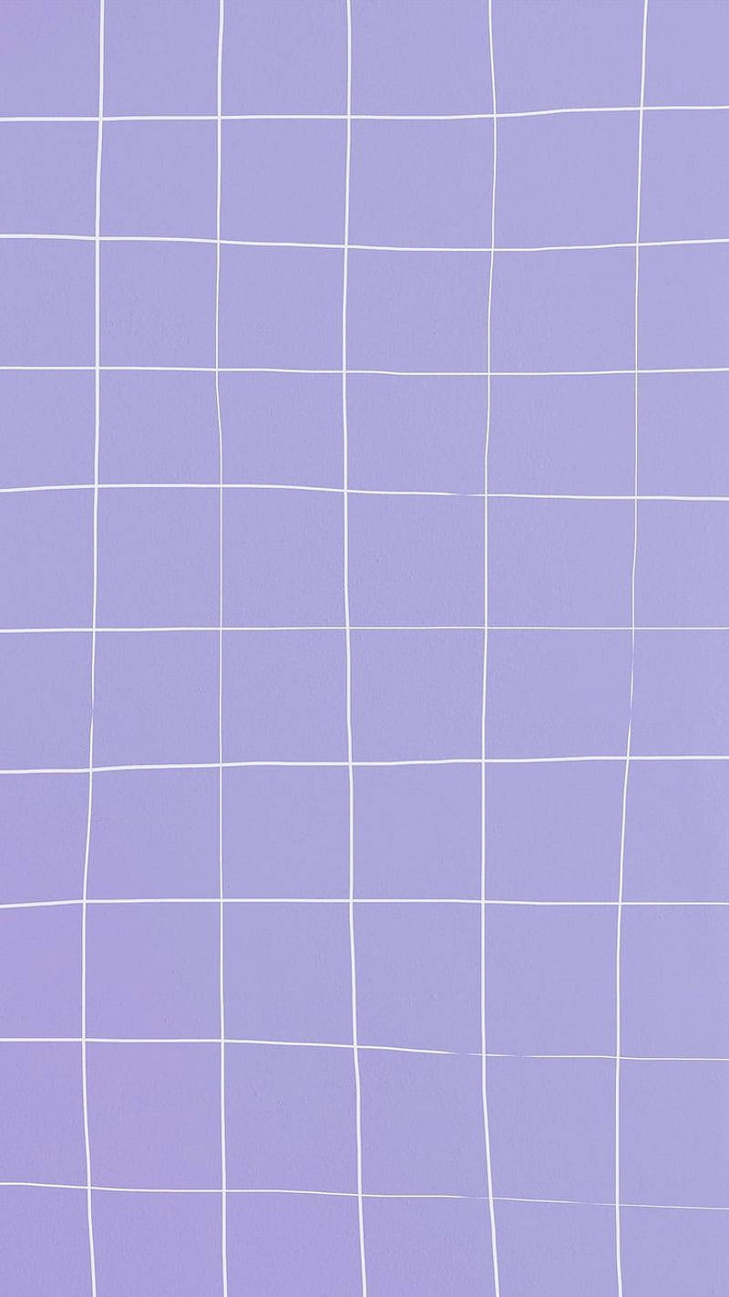 Purple Aesthetic Phone White Grid Background