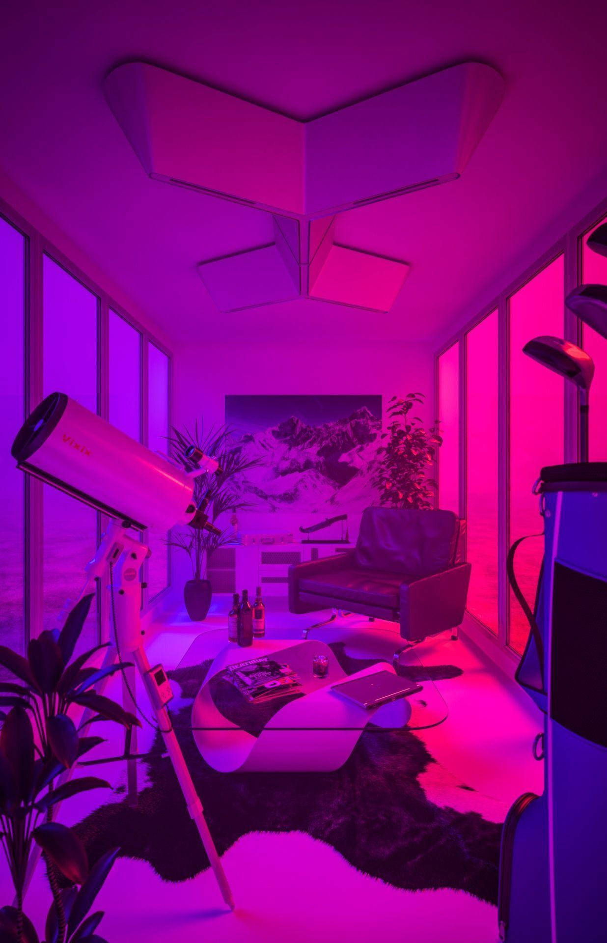 Purple Aesthetic Room Background