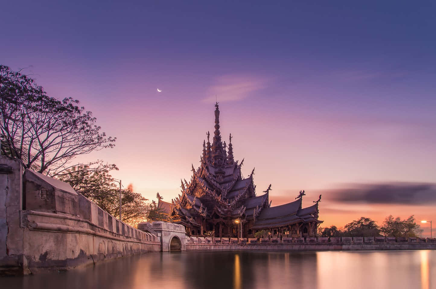 Purple Aesthetic Sanctuary Of Truth Desktop Background