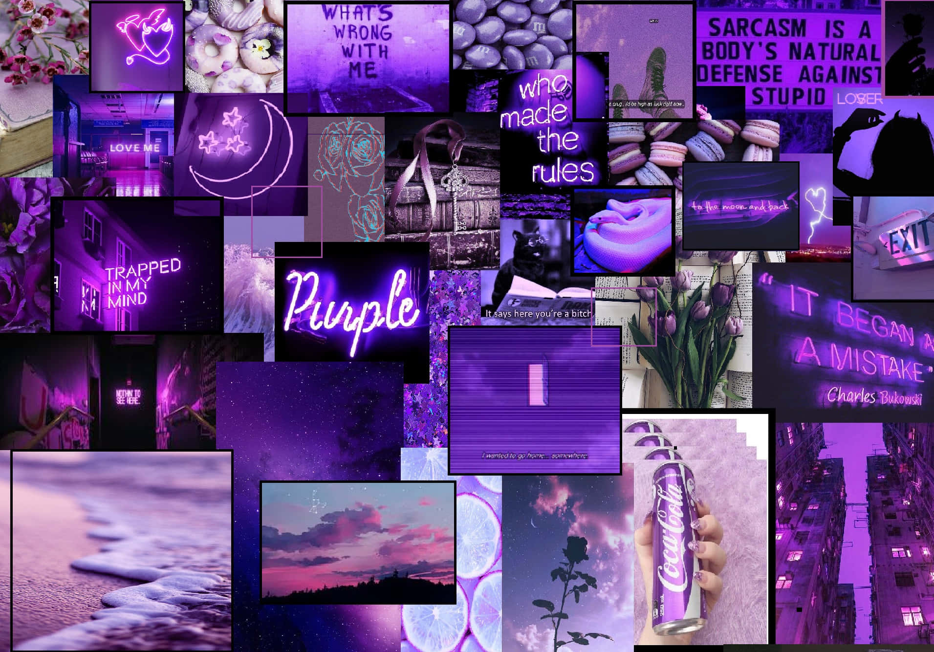 Purple Aesthetics Computer - The Ultimate In Digital Styling Background