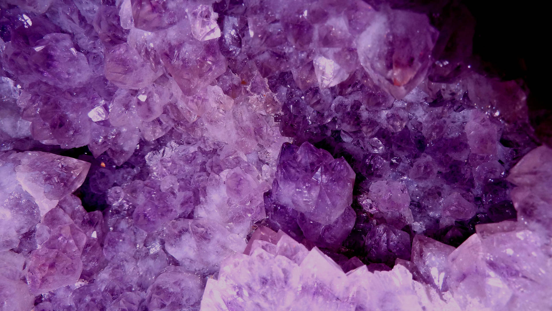 Purple Amethyst Clusters Background