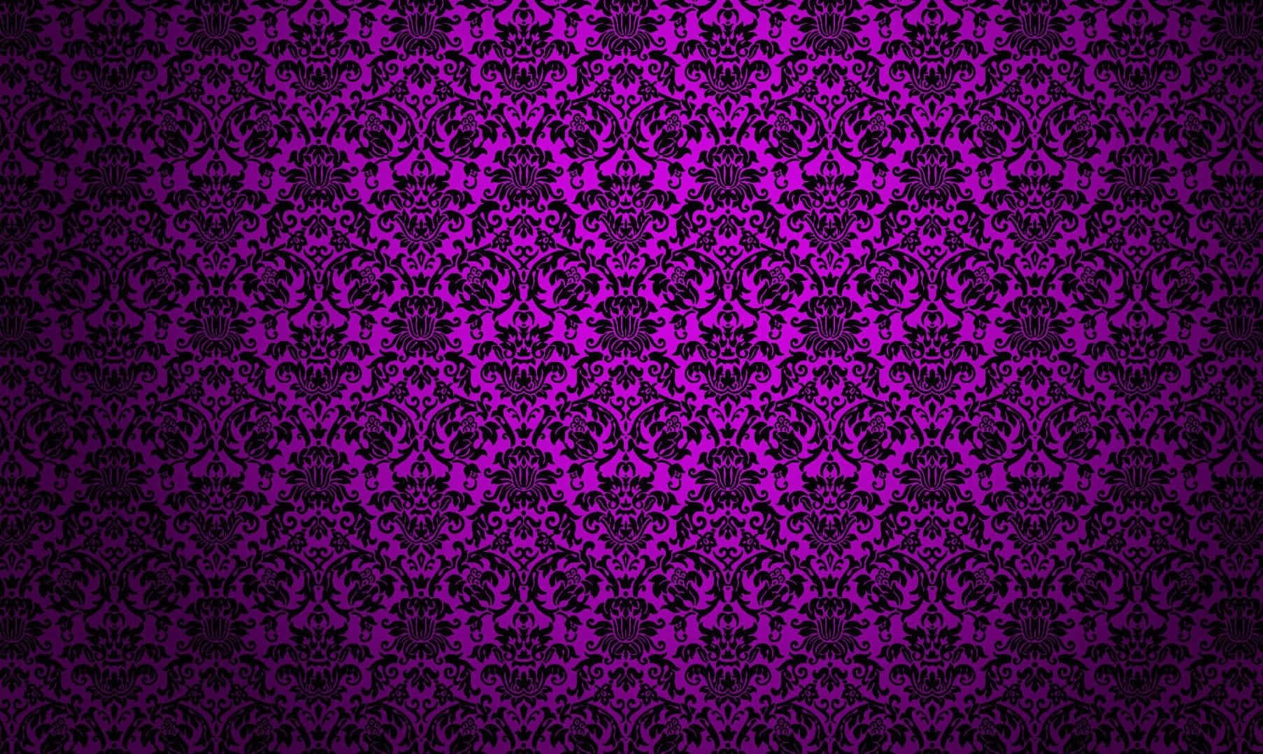 Purple And Black Damask Wallpaper Background