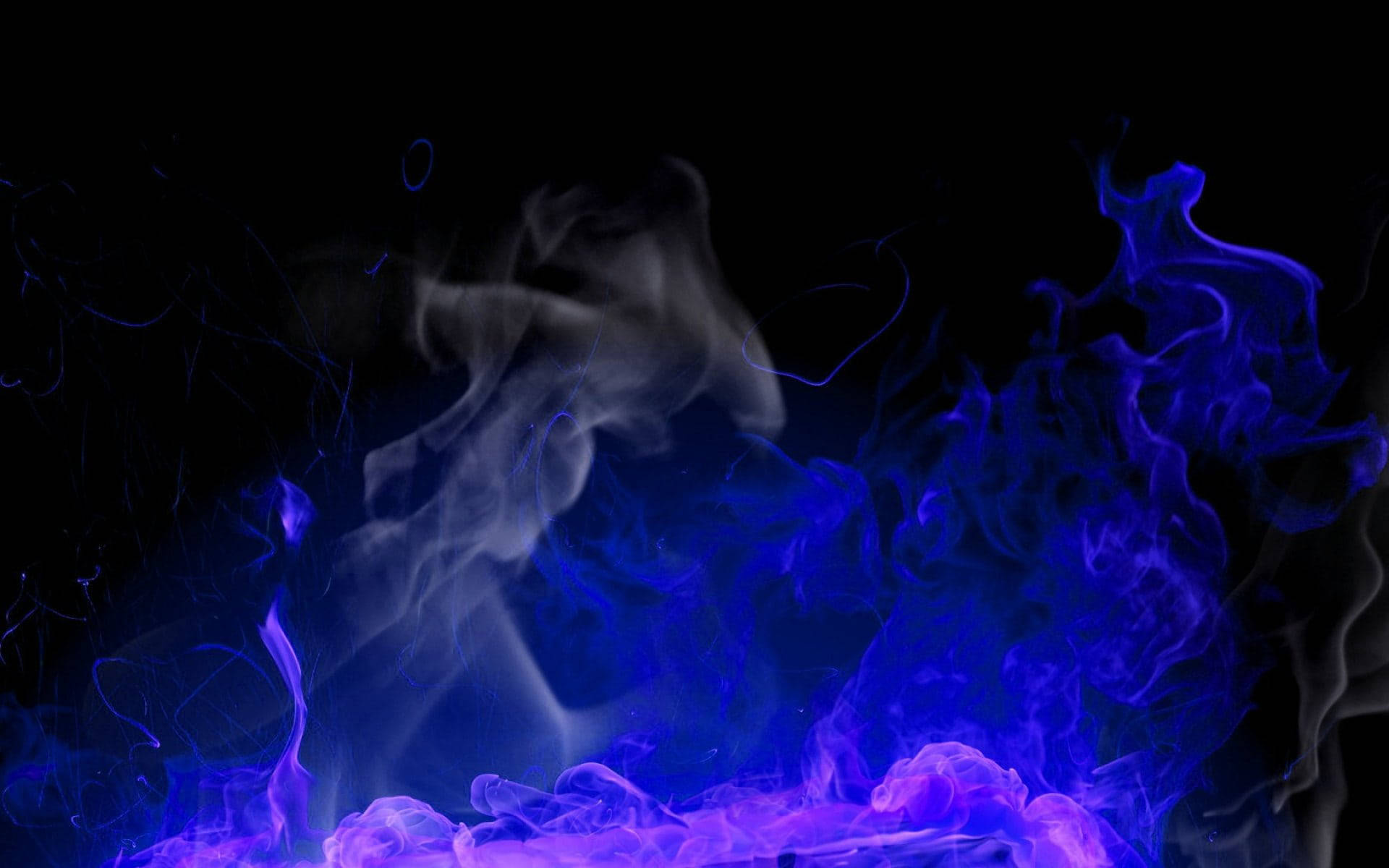 Purple And Blue Flames Background