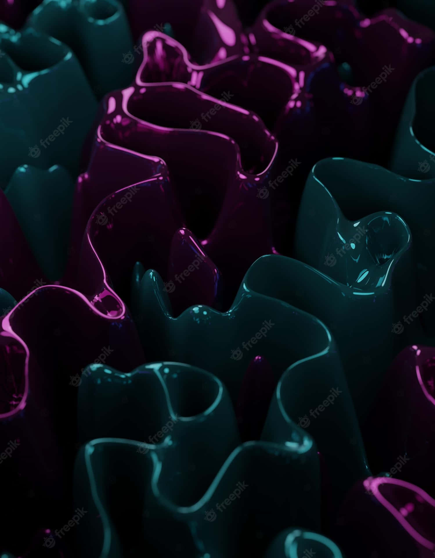 Purple And Blue Liquids On A Black Background Background
