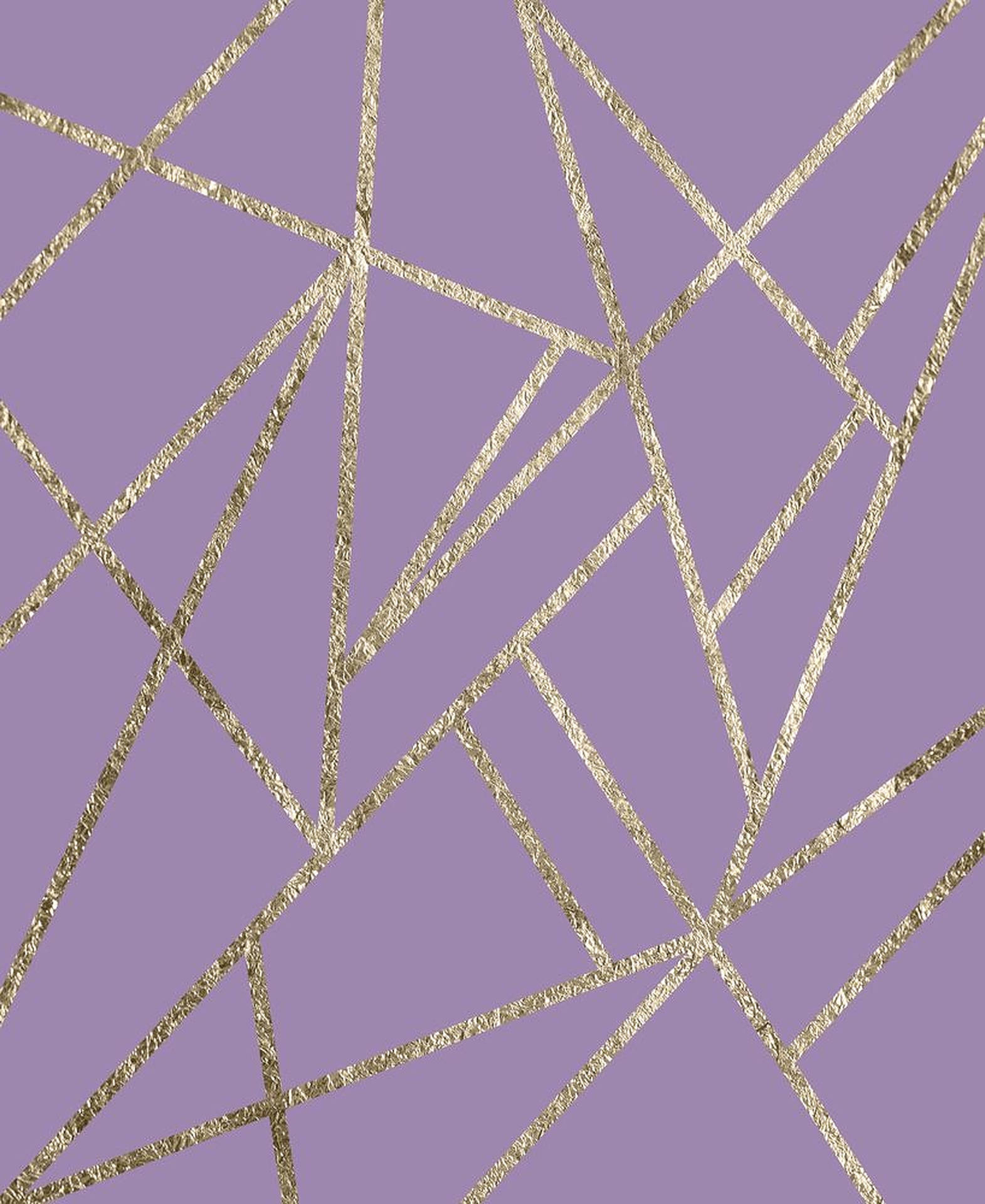 Purple And Gold Geometric Design Background