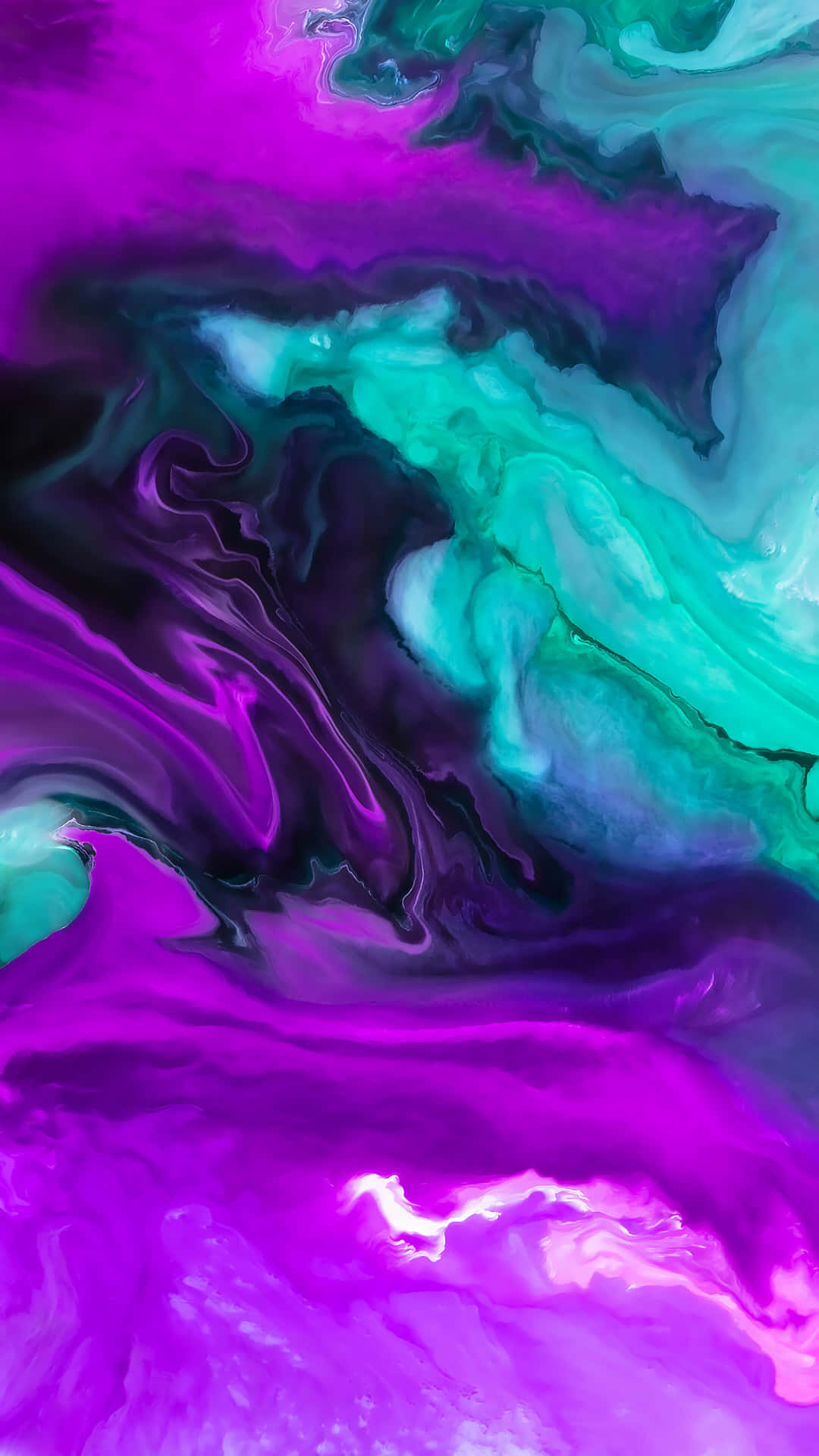 Purple And Green Liquid Paint On A Background Background