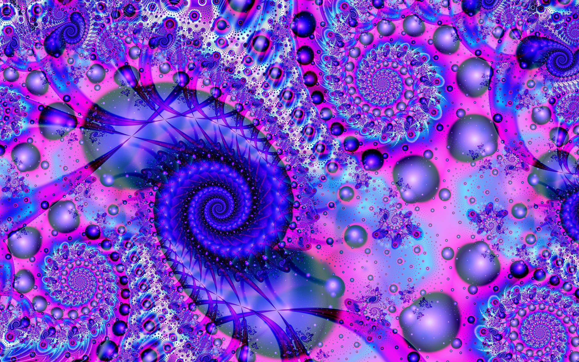 Purple And Pink Spiral Art