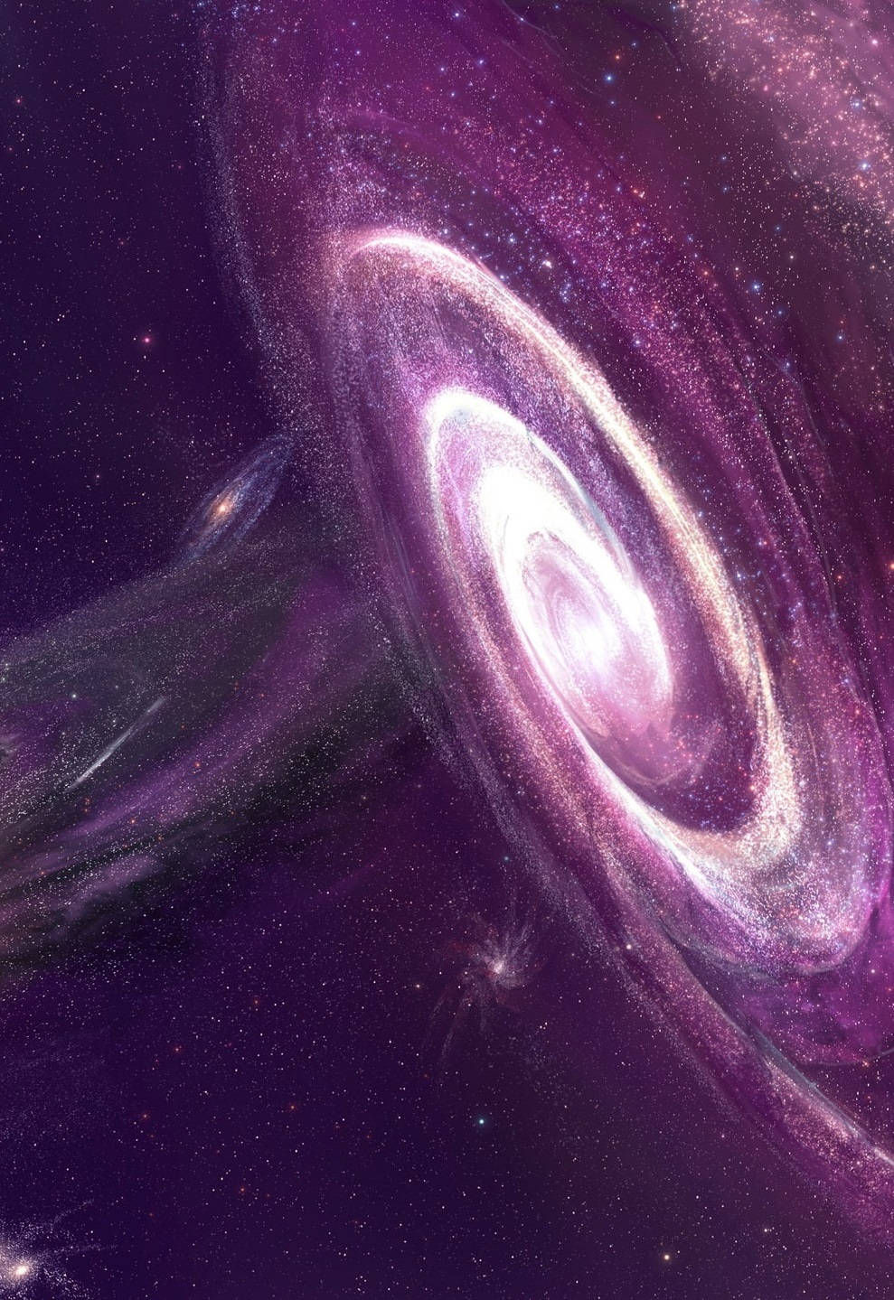 Purple And Pink Spiral Galaxy Iphone Background