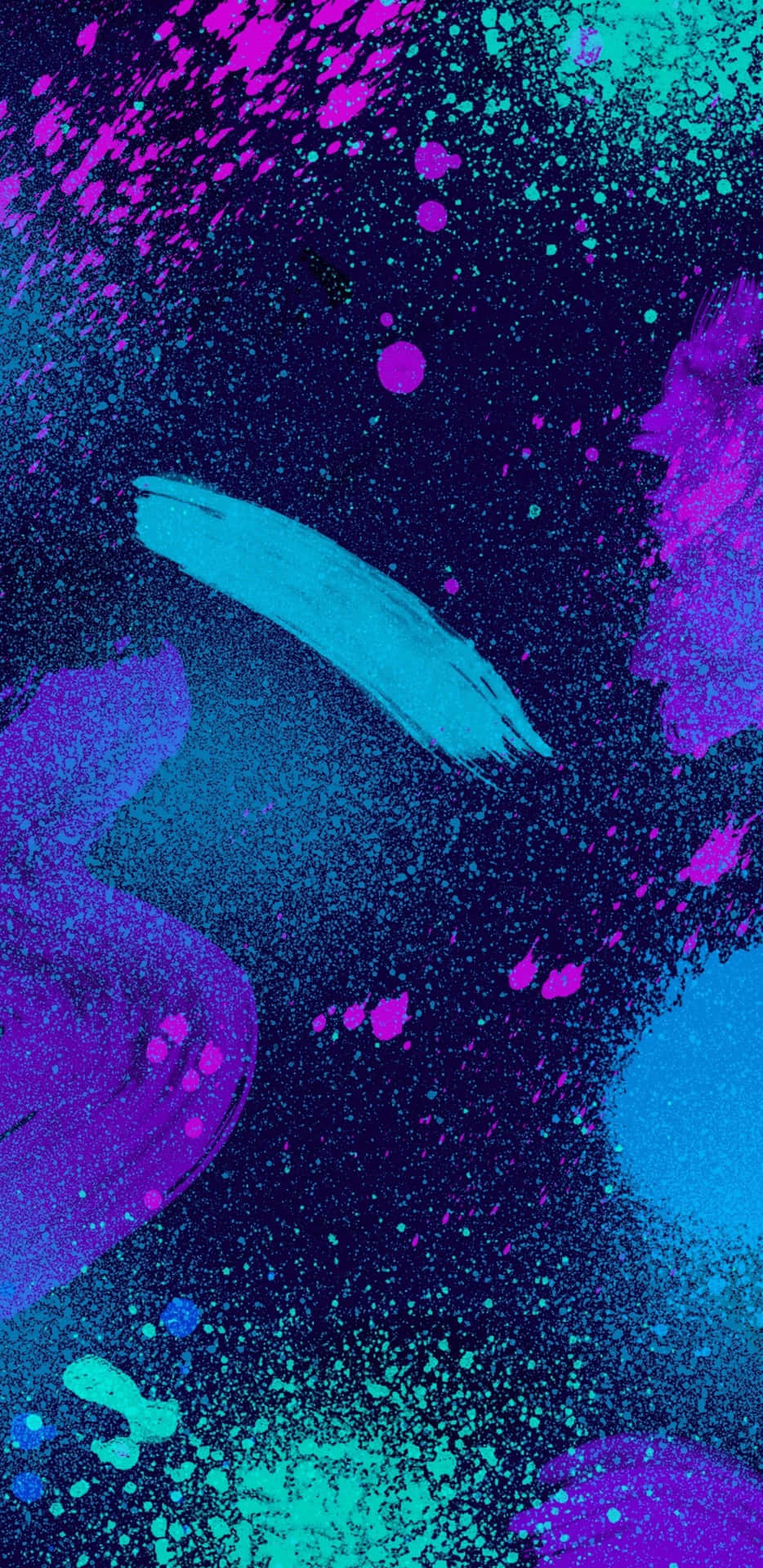 Purple And Sky Blue Paint Galaxy Note 4 Background