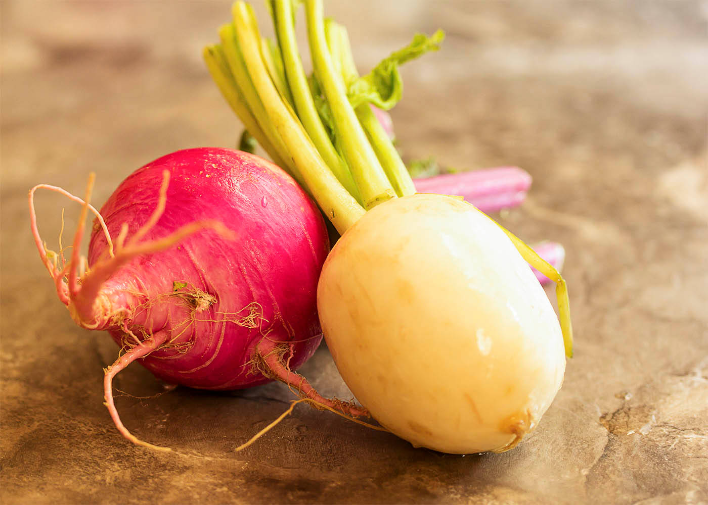 Purple And White Turnips Background