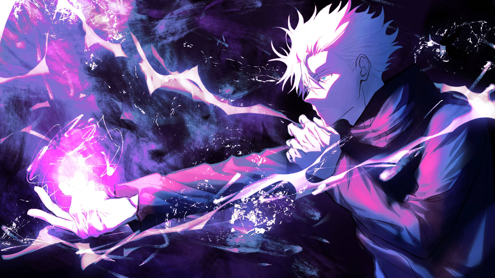 Purple Art Gojo Satoru Background