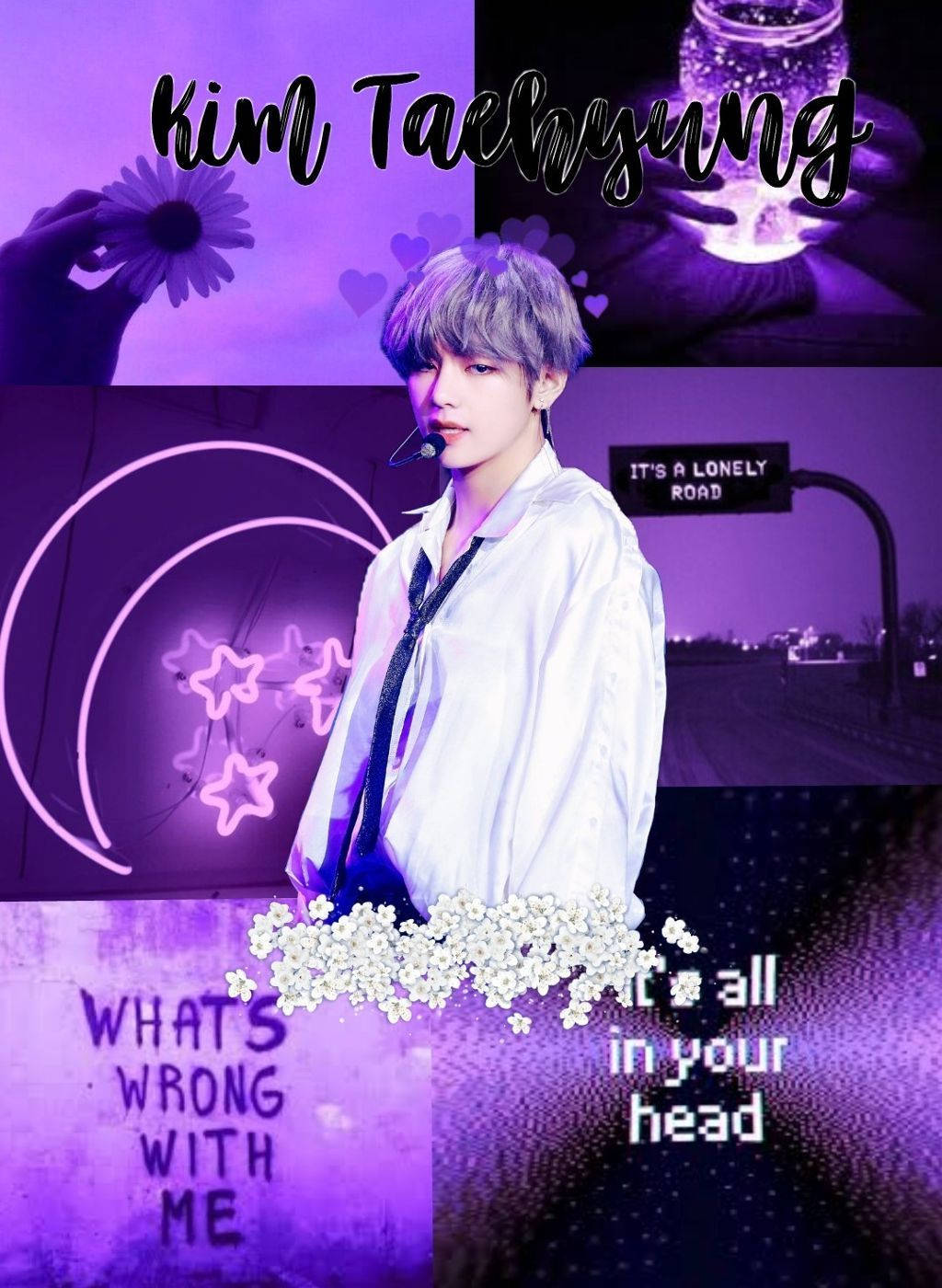 Purple Art Of Bts Member V Aesthetic Background