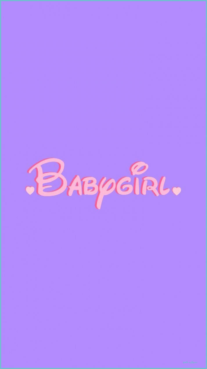 Purple Baddie Baby Girl Caligraphy Background