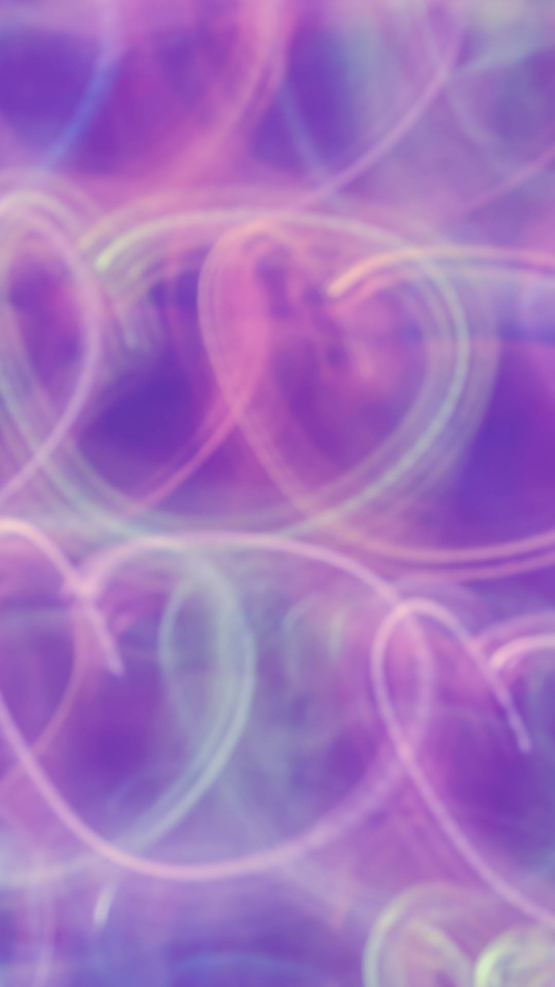 Purple Baddie Psychedelic Neon Heart Background