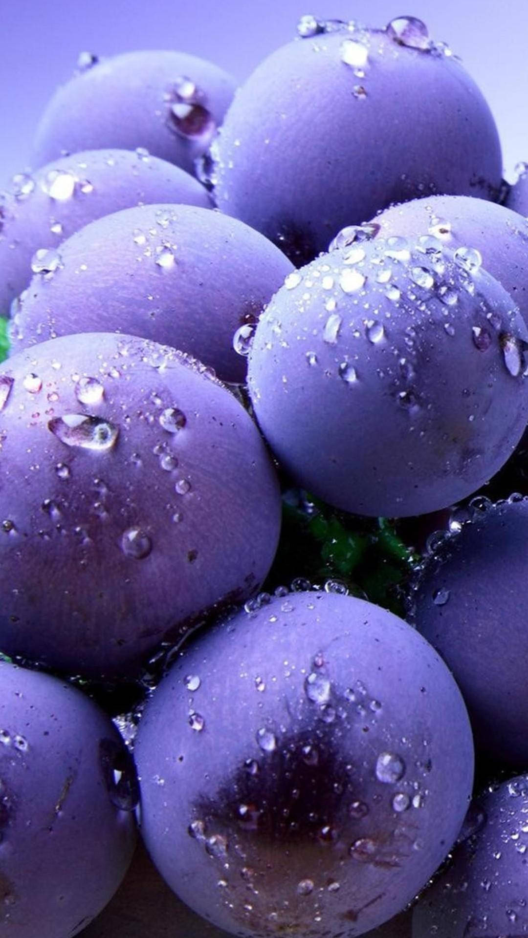 Purple Ball Fruits 3d Android Phone Background