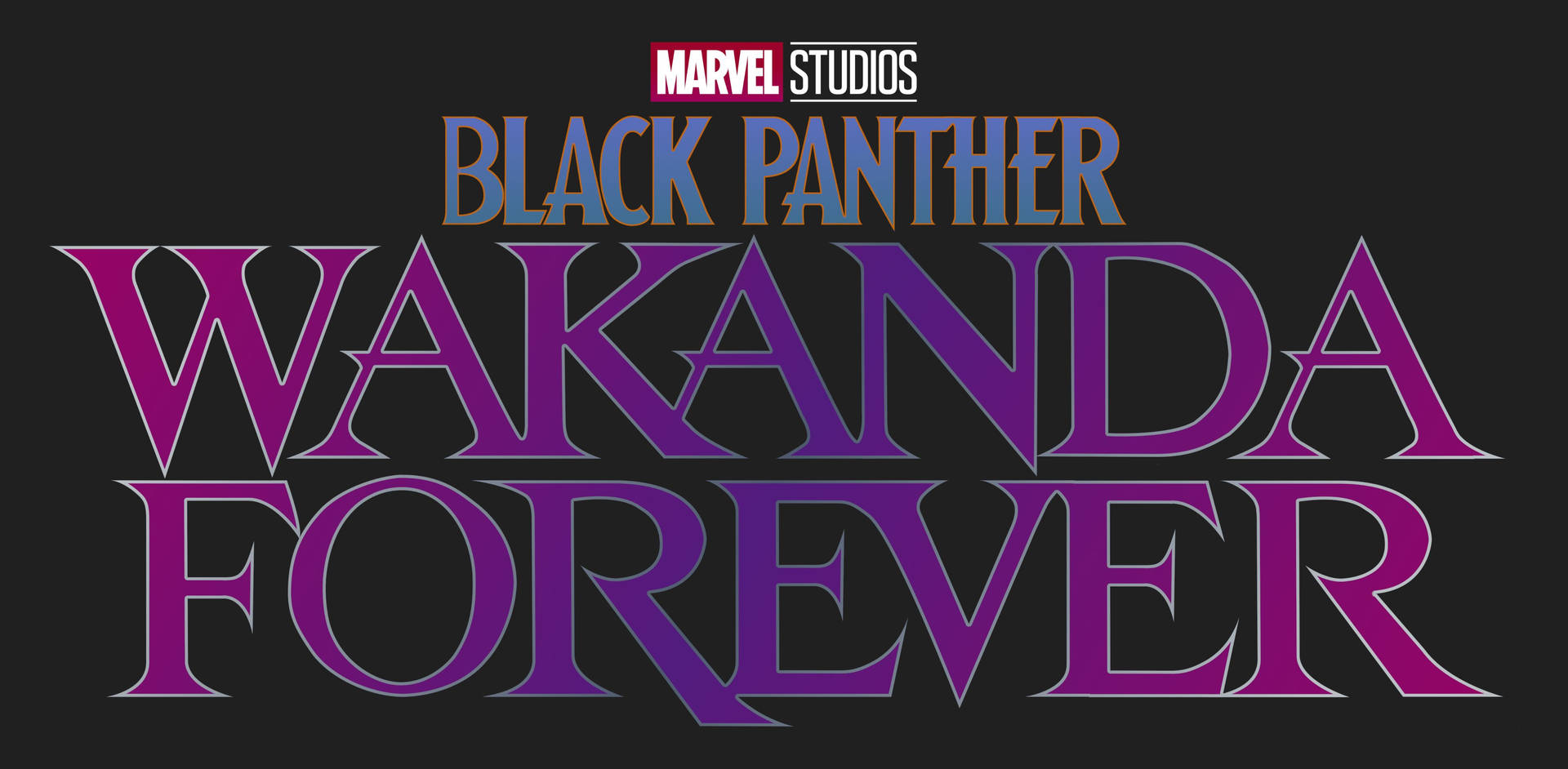 Purple Black Panther: Wakanda Forever Logo Background