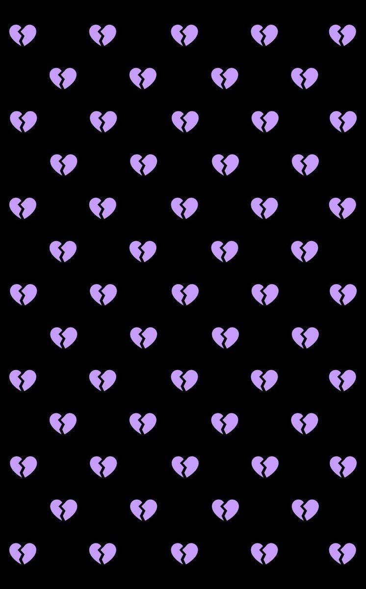 Purple Broken Heart Iphone Background