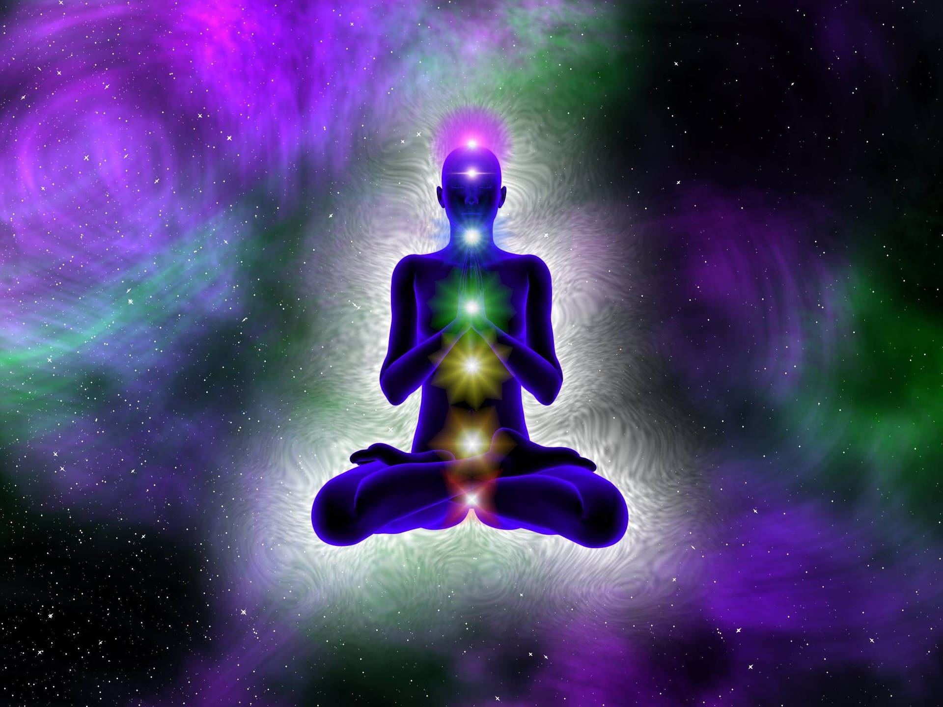 Purple Chakra Body Point Background