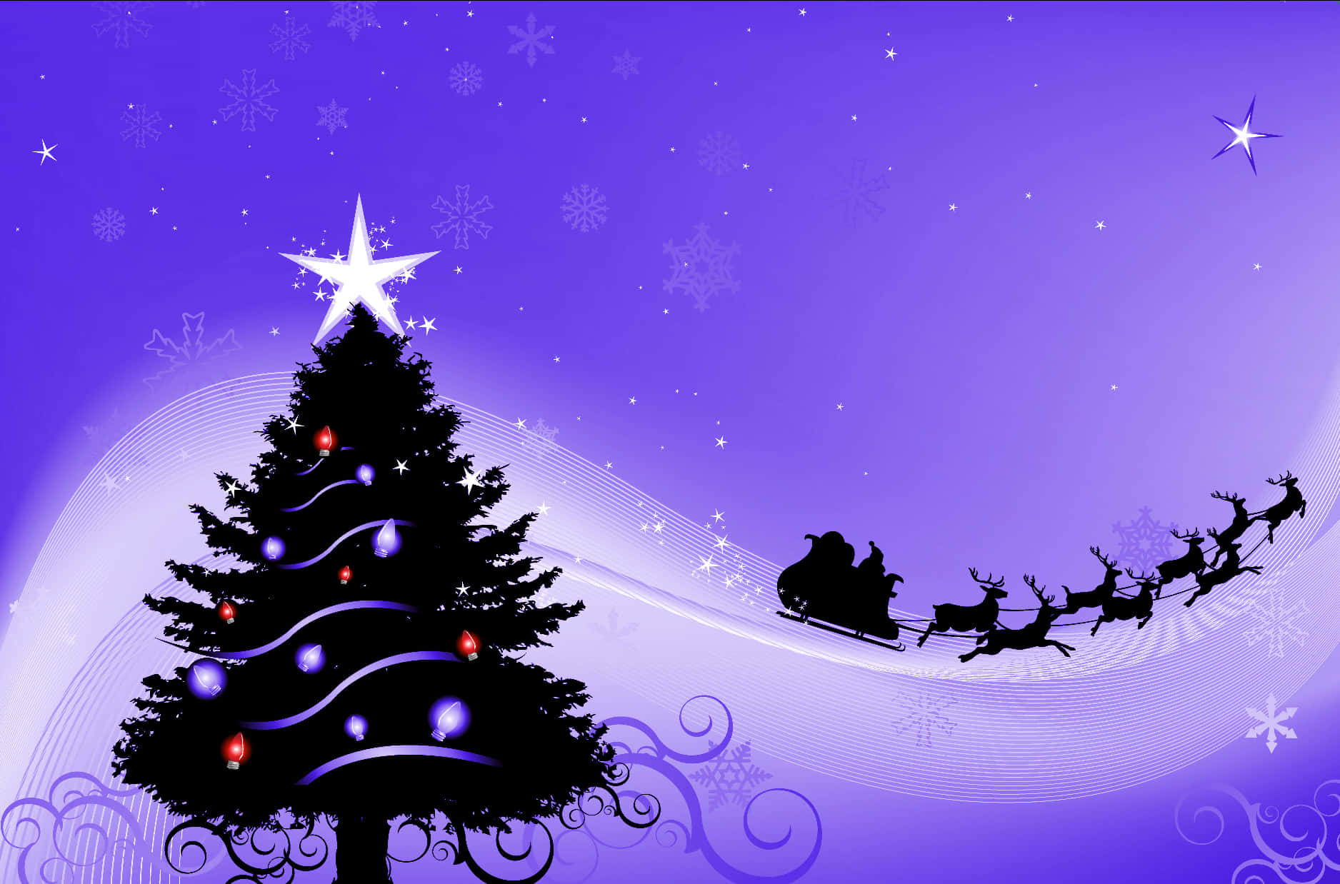 Purple Christmas Aesthetic Background