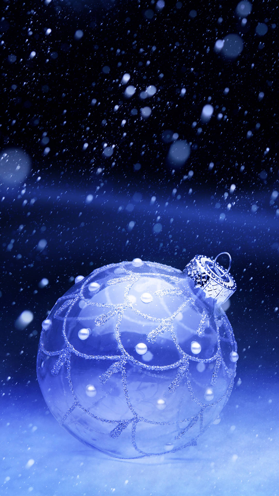 Purple Christmas Ball Winter Iphone Background