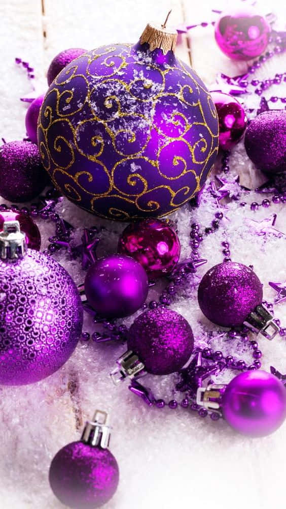 Purple Christmas Decoration Background