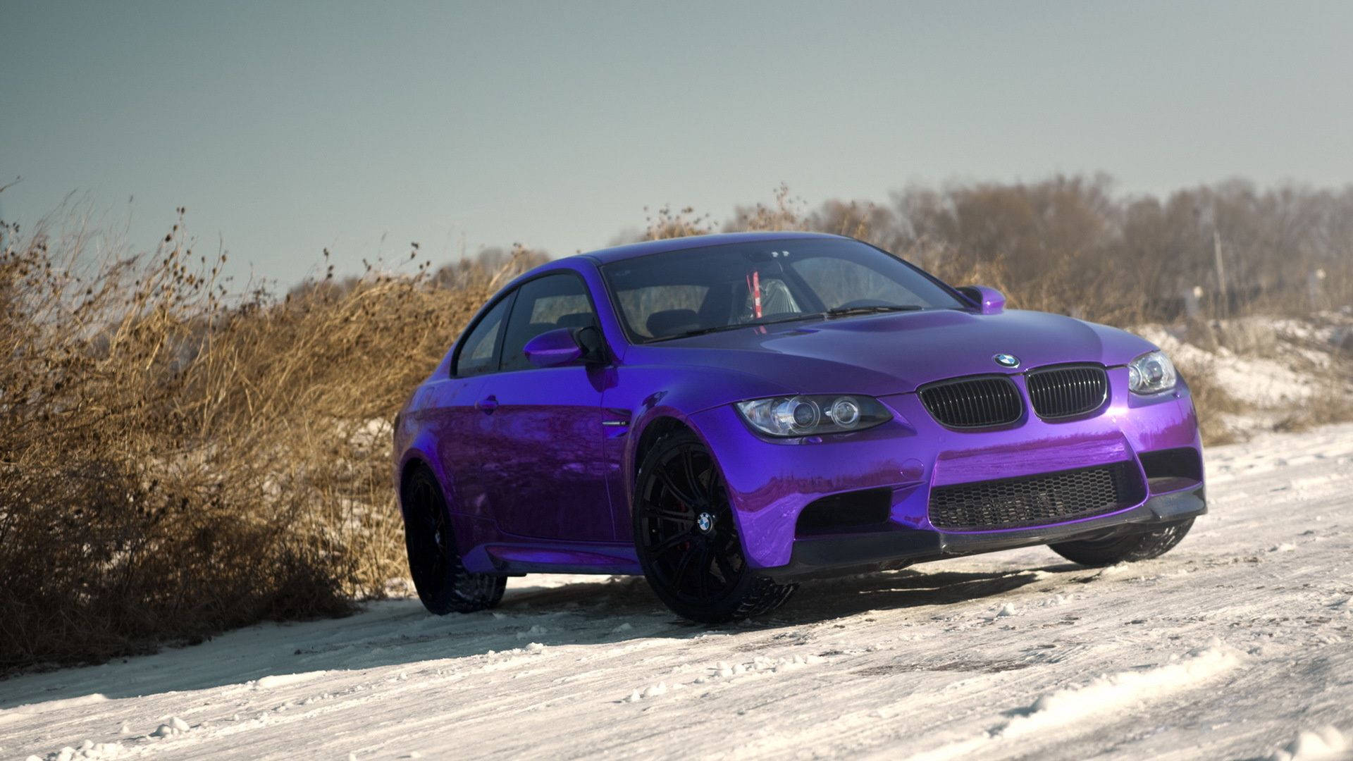 Purple Chrome Luxury Car Background