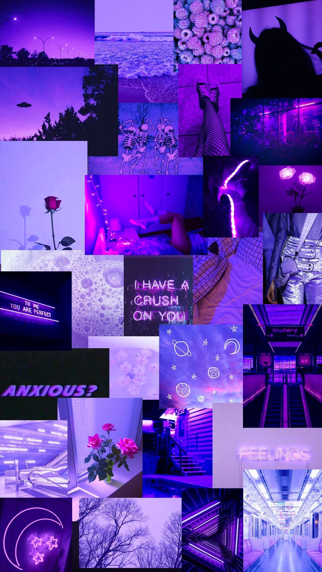 Purple Collage Cover Background