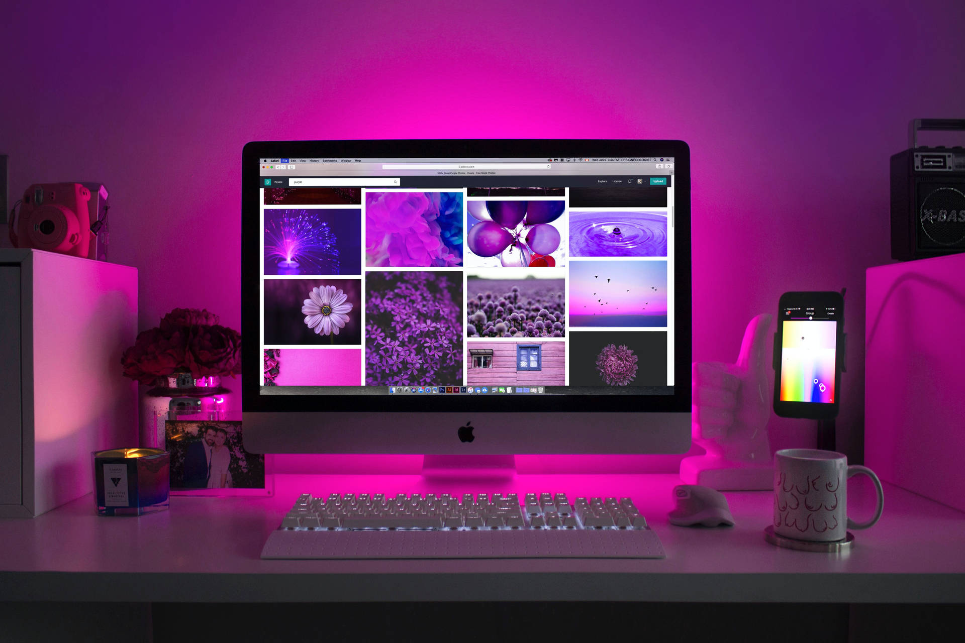 Purple Computer Screen