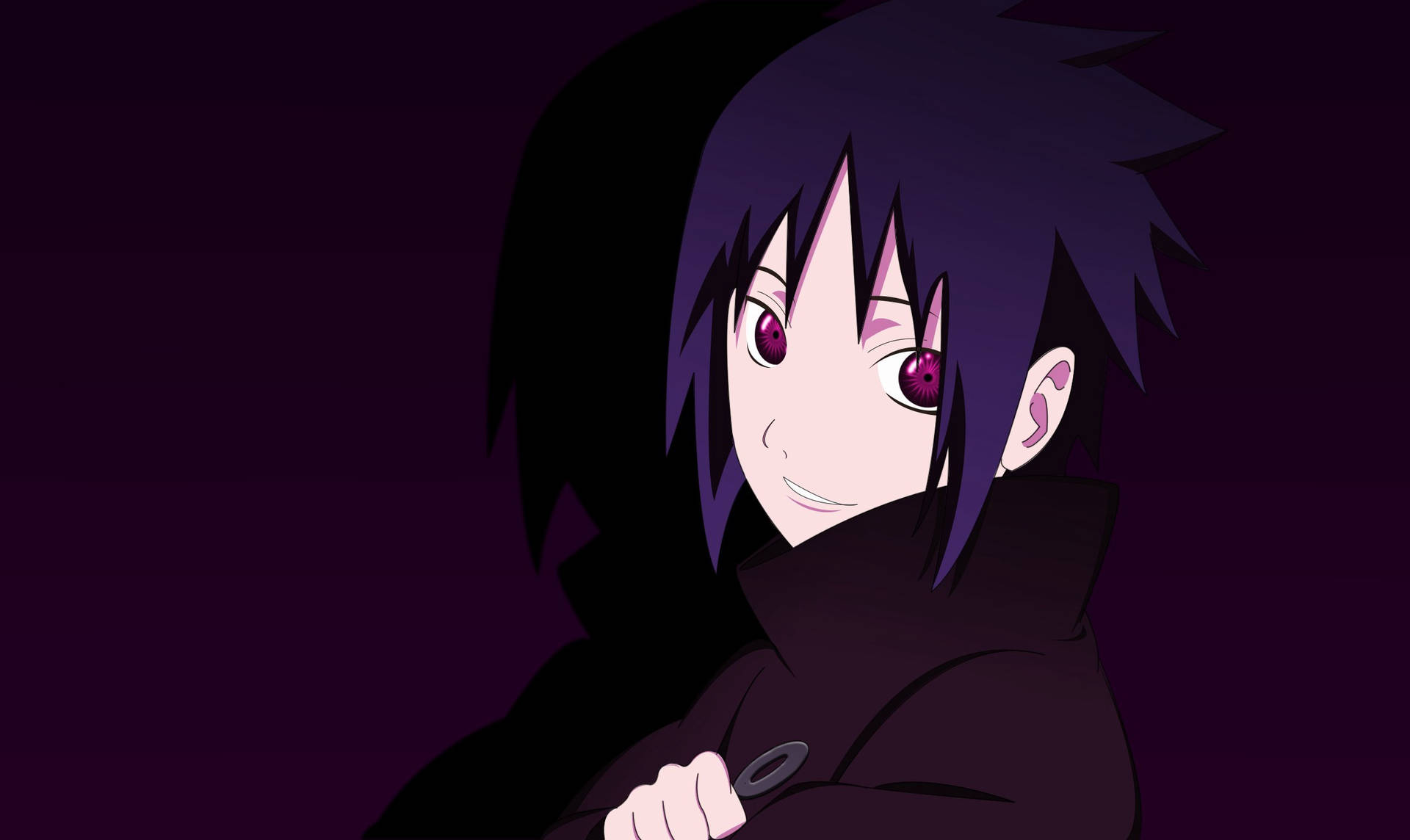 Purple Cool Sasuke Child Background