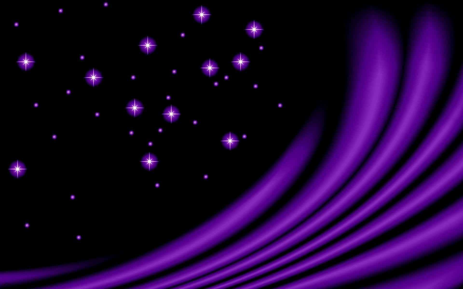 Purple Cool Star Black Sky Background