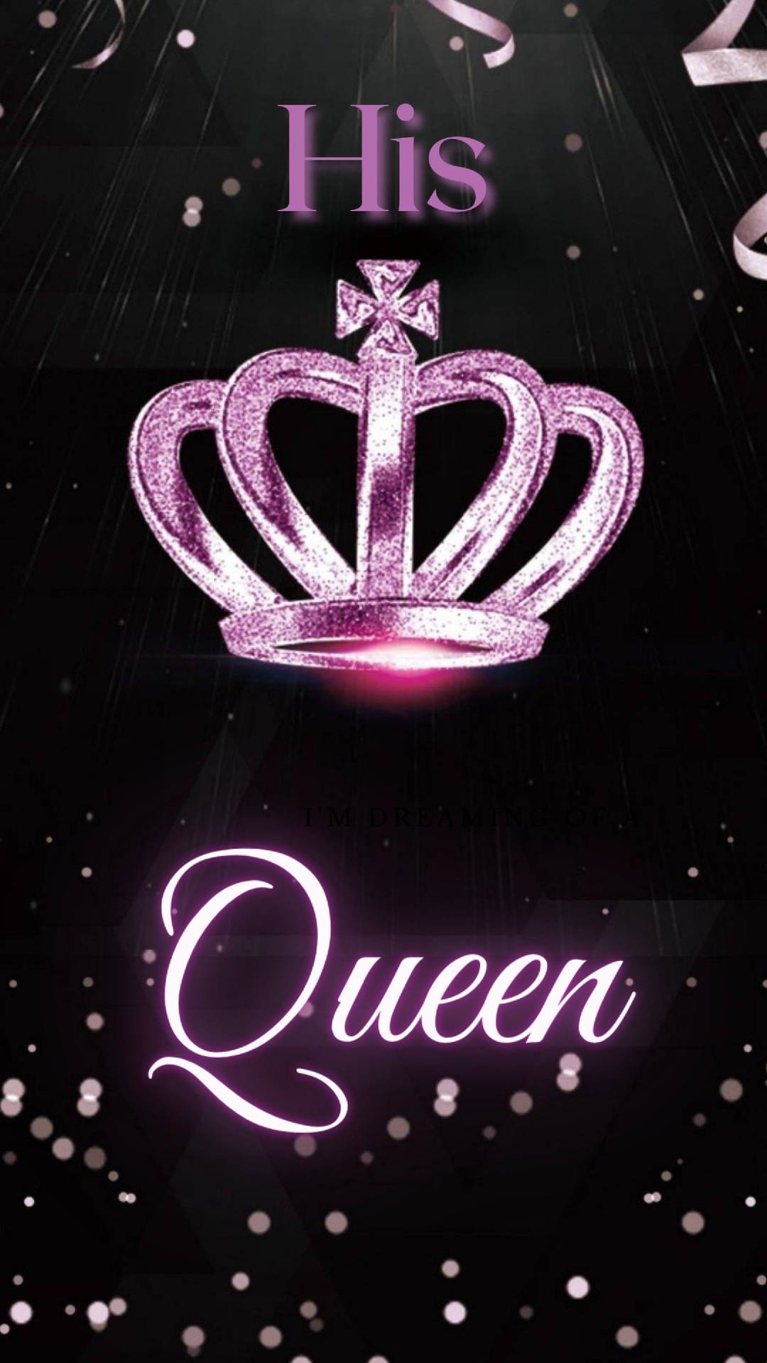Purple Crown For Black Queen Background