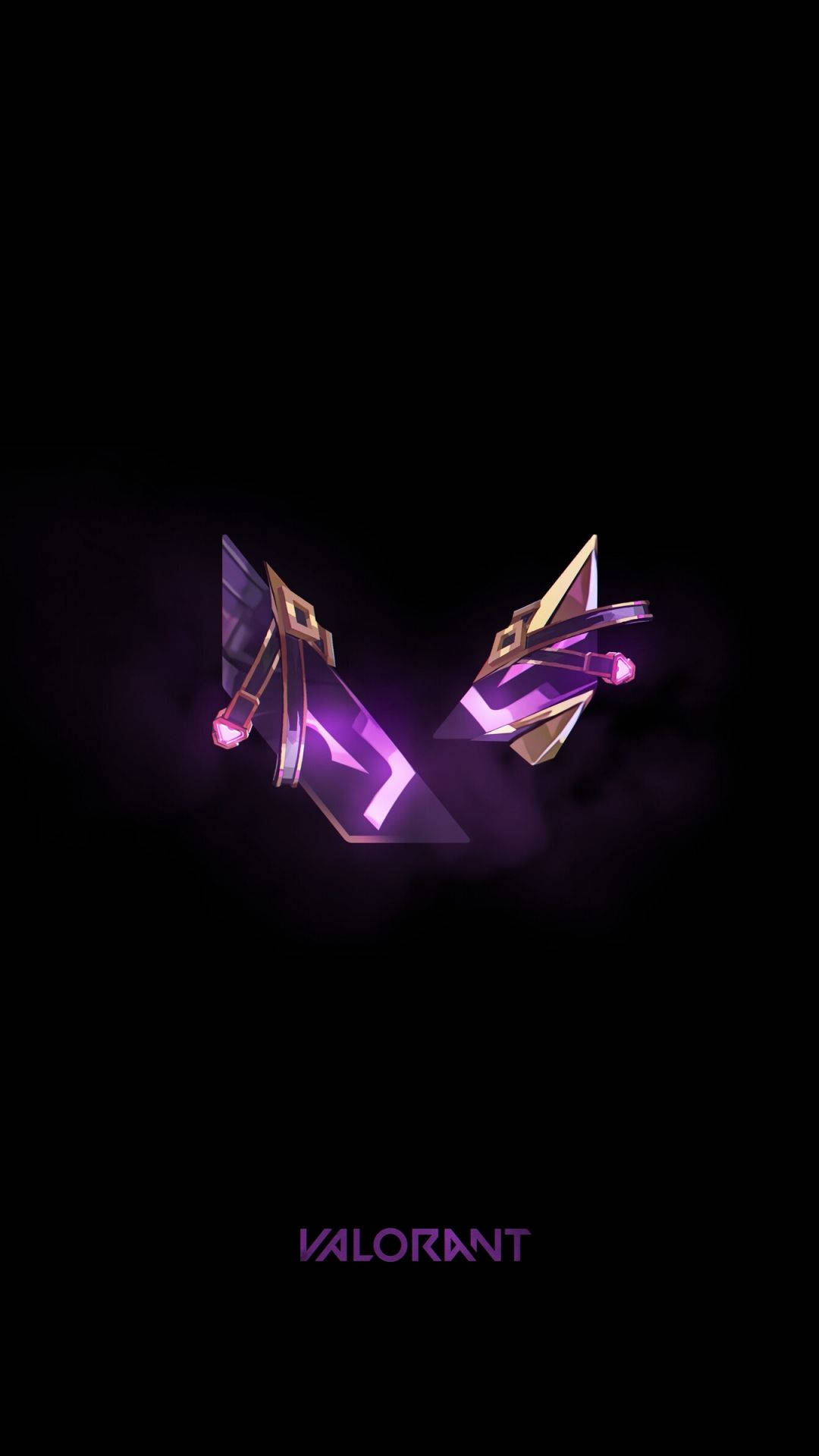 Purple Crystal Valorant Logo Iphone Background