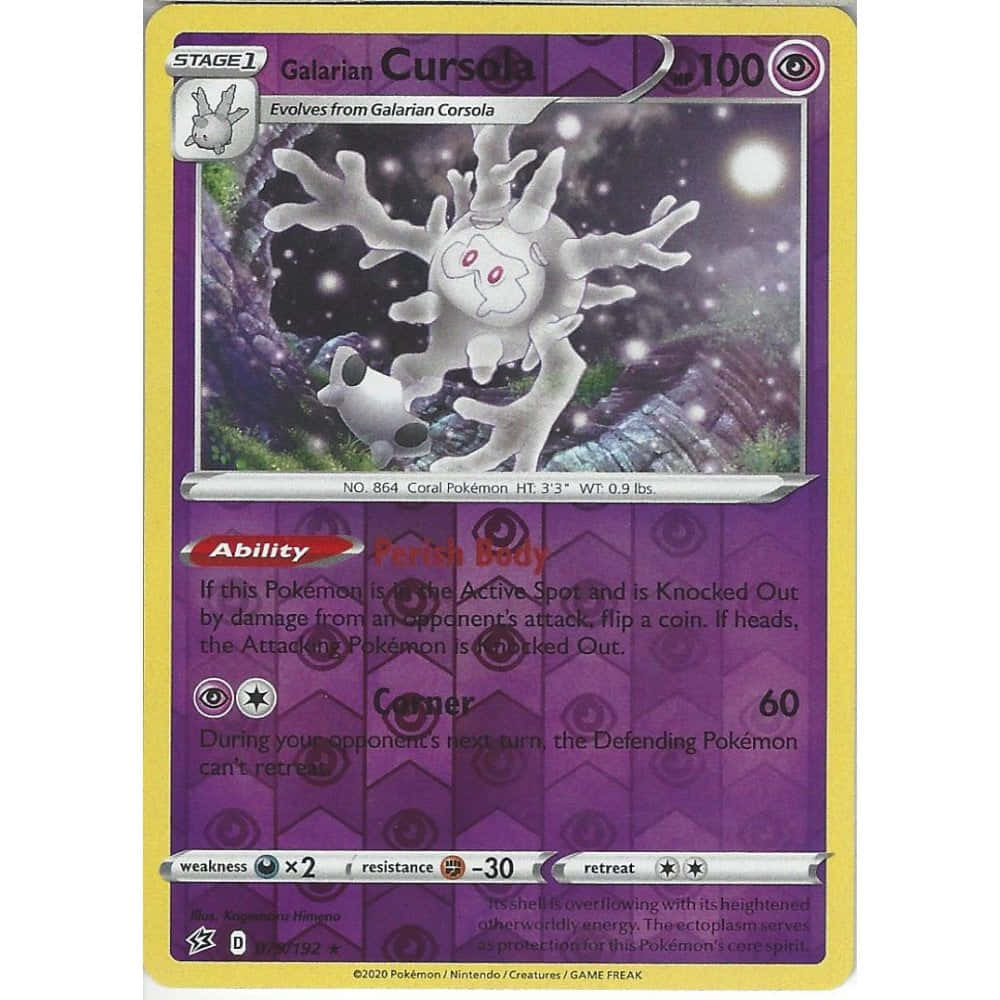 Purple Cursola Trading Card Background