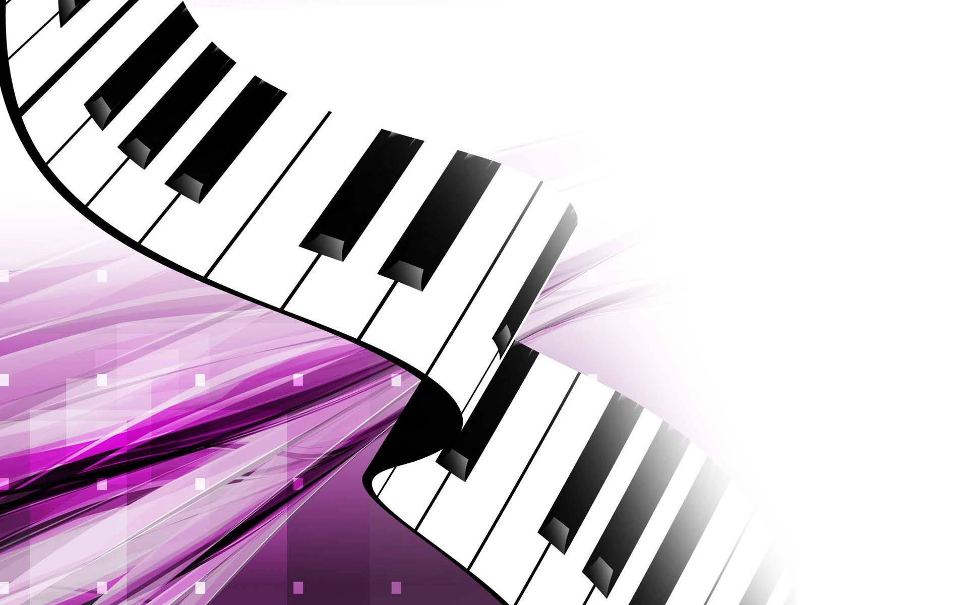 Purple Curved Piano Music Background