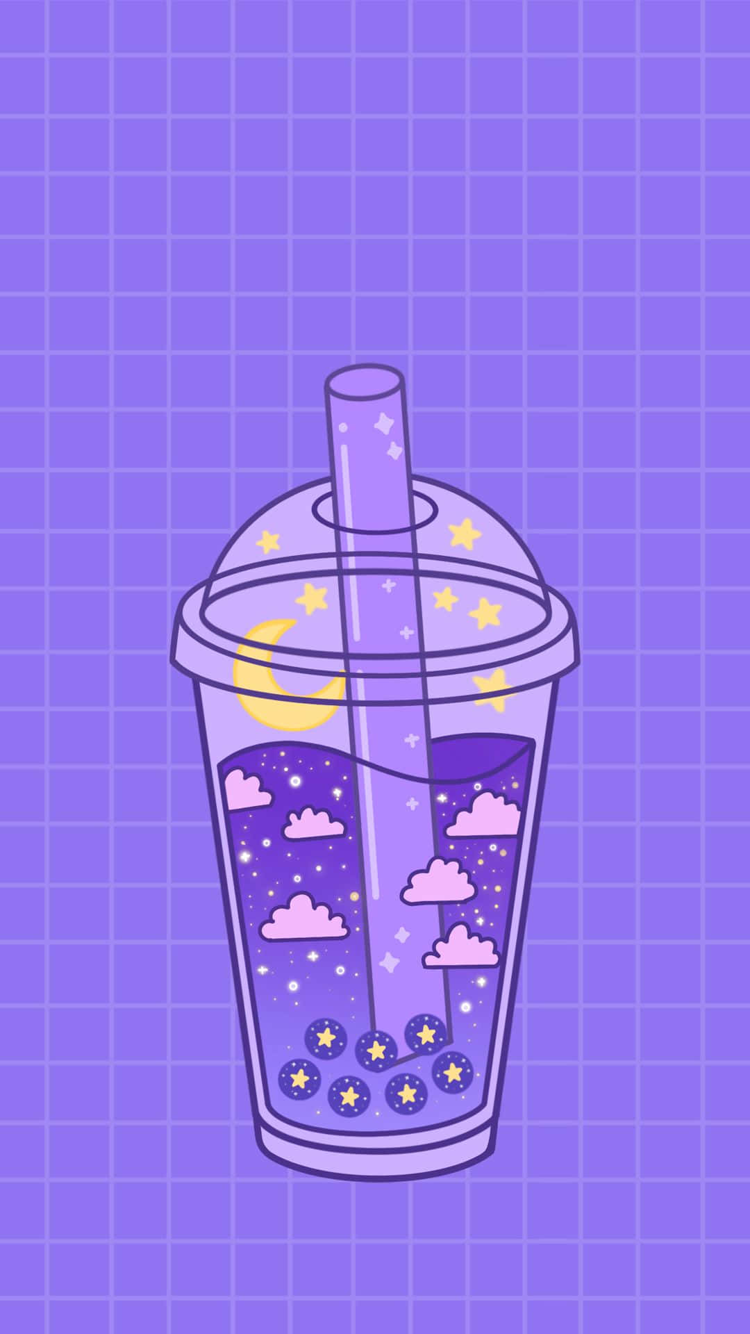 Purple Cute Boba Tea