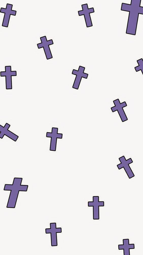 Purple Cute Girly Cross Design Background