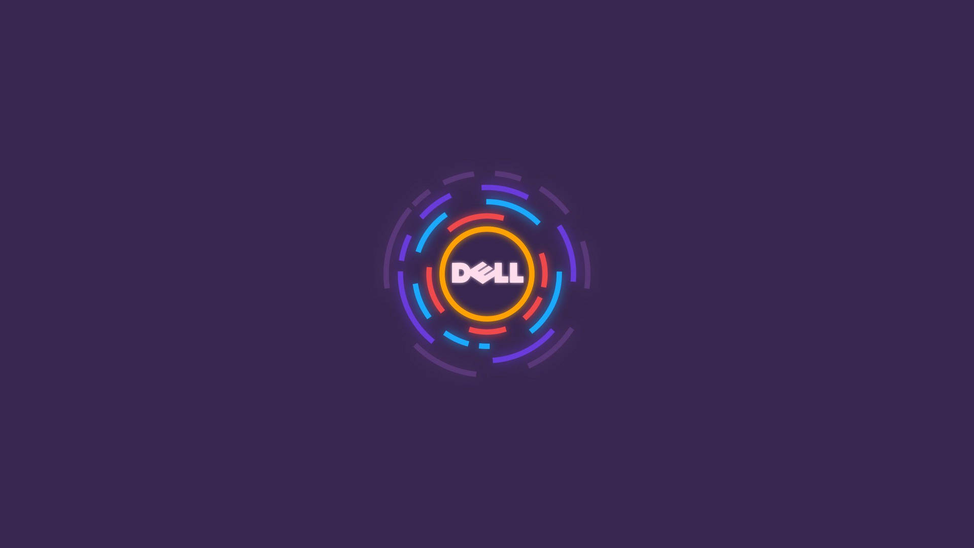 Purple Dell Logo Minimalism Background