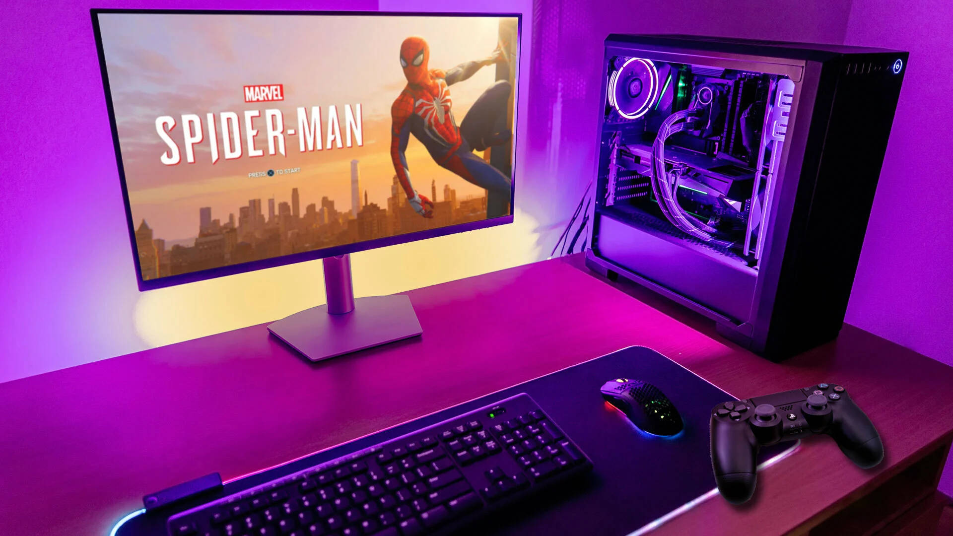 Purple Desktop Computer