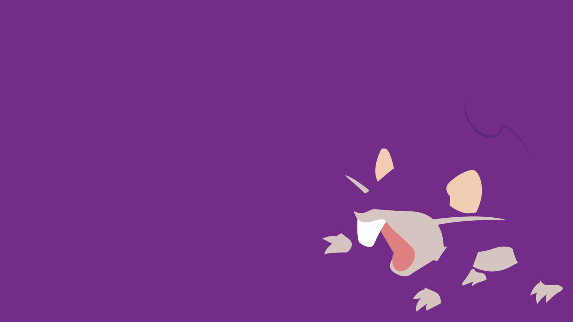 Purple Desktop Wallpaper Of Pokemon Rattata