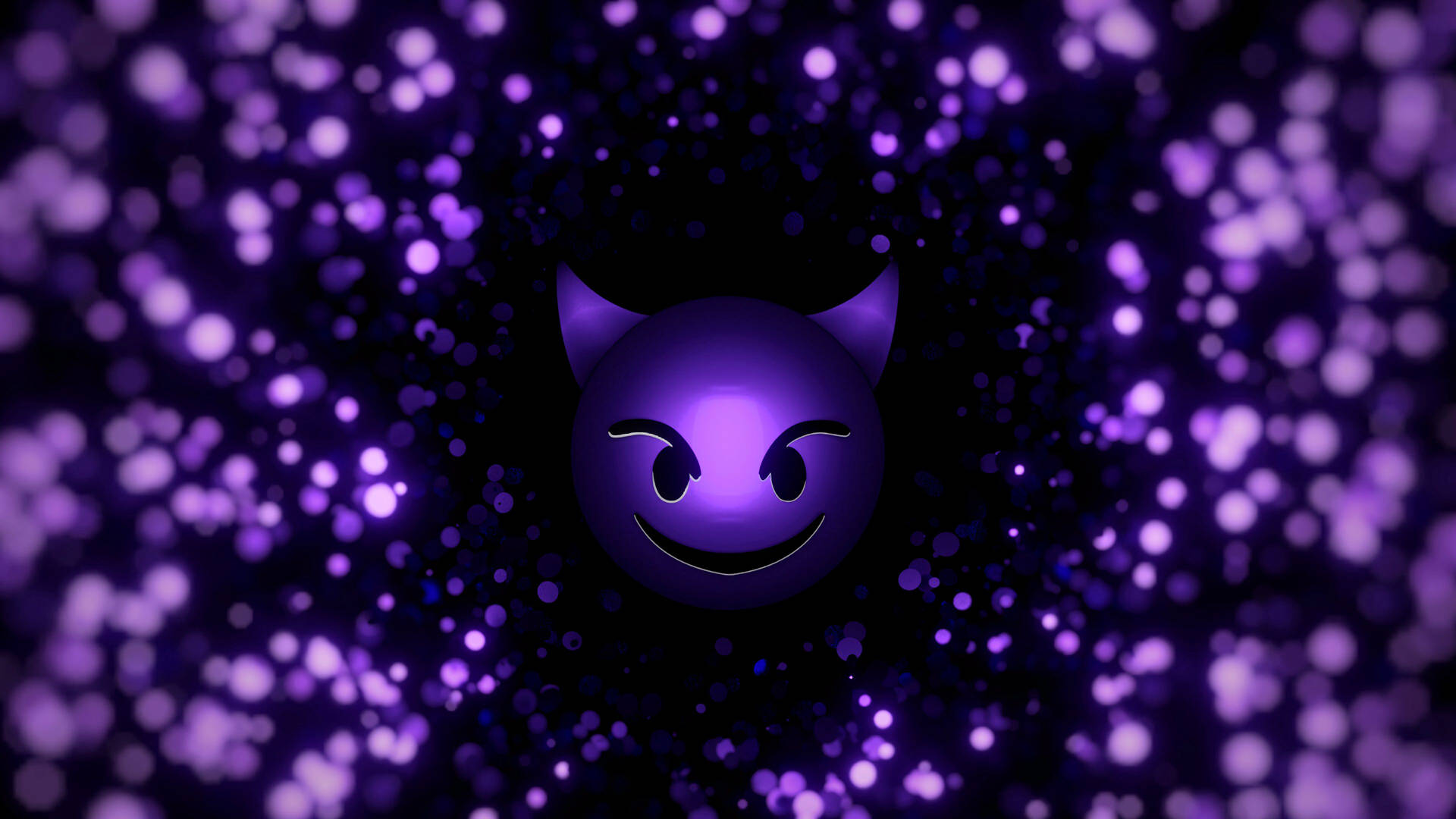 Purple Devil Emoji Smile