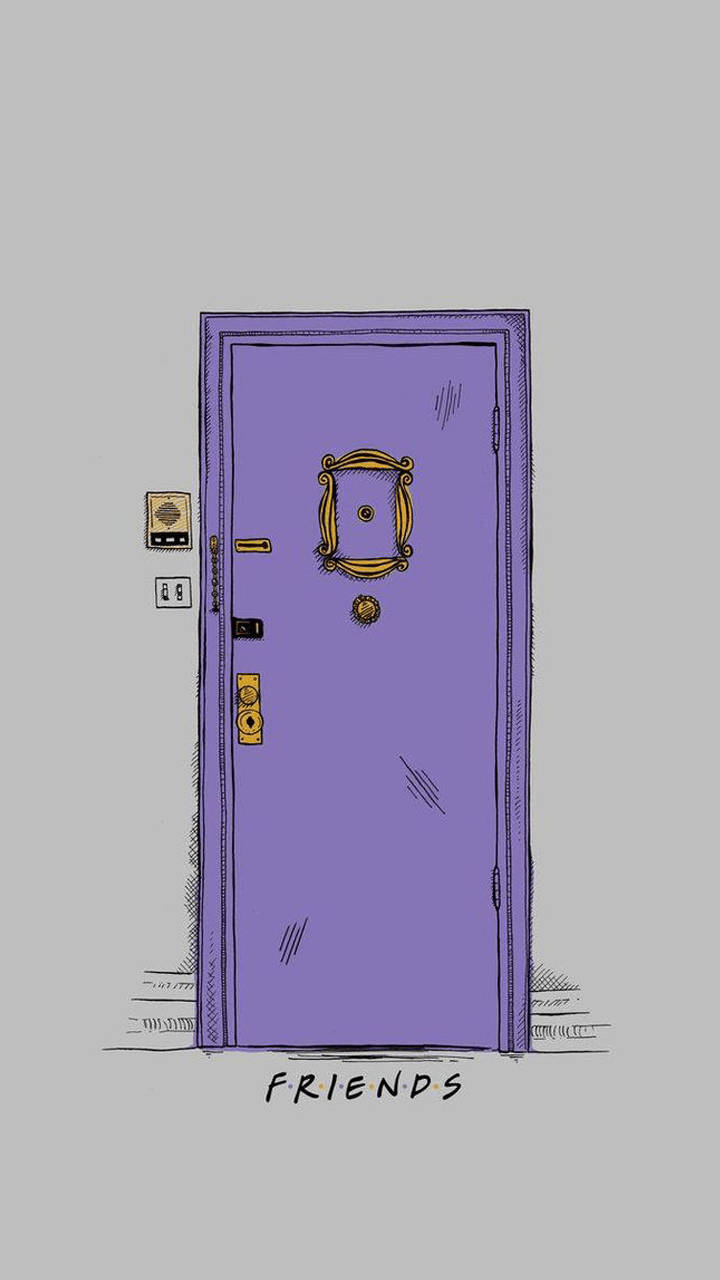 Purple Door From Friends Tv Show Background