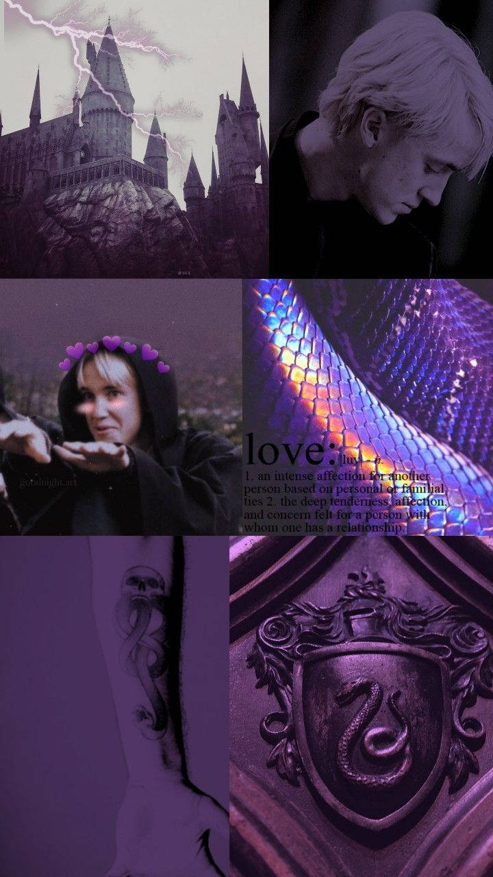 Purple Draco Malfoy Aesthetic Background