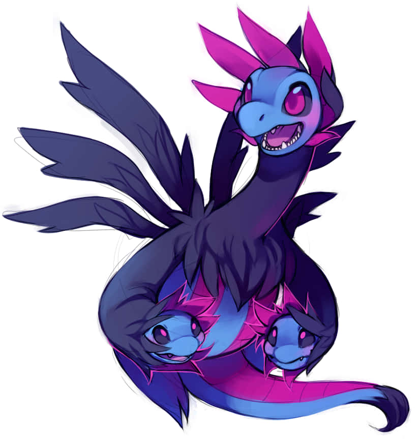 Purple Dragon Pokémon Hydreigon