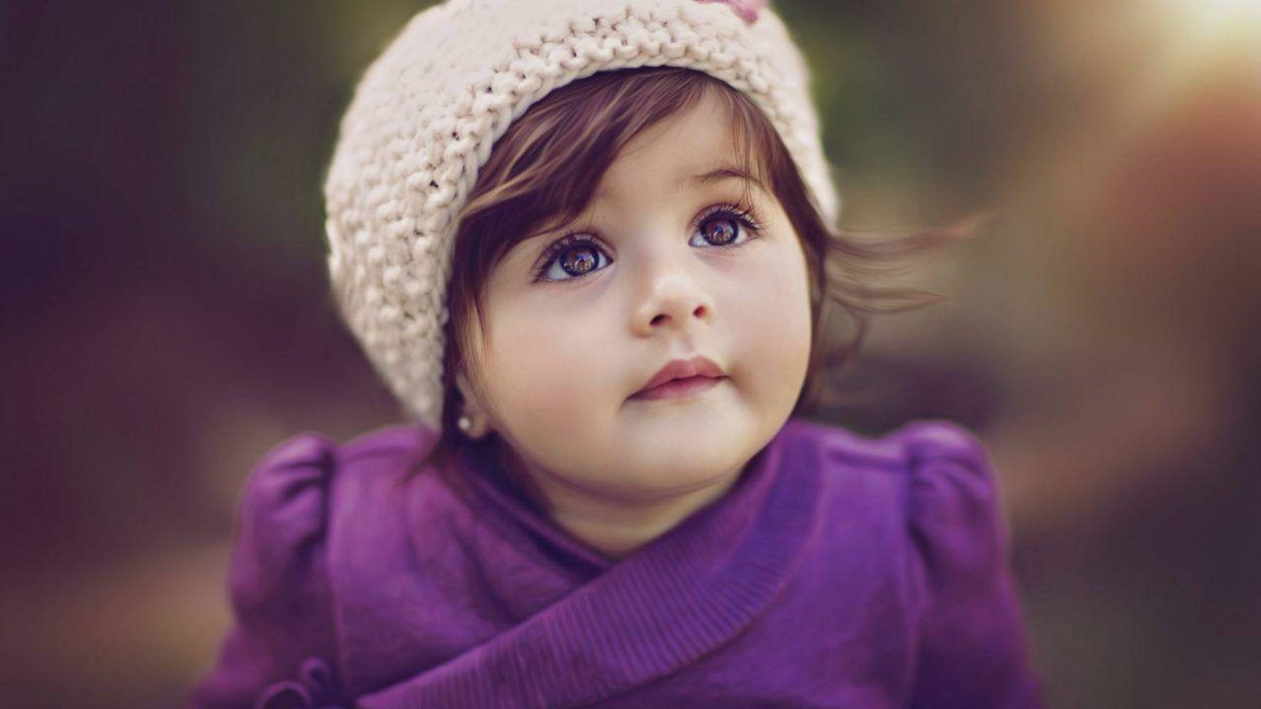 Purple Dress Baby Girl Background