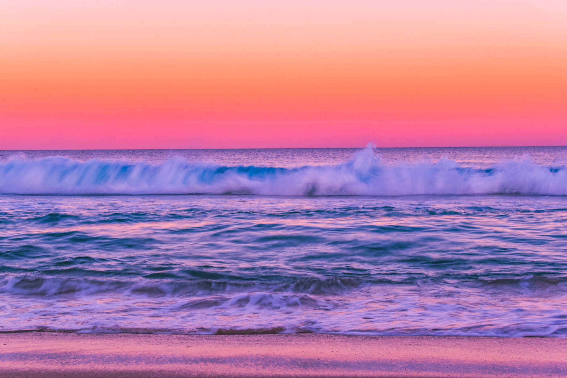 Purple Dusk Sea Background