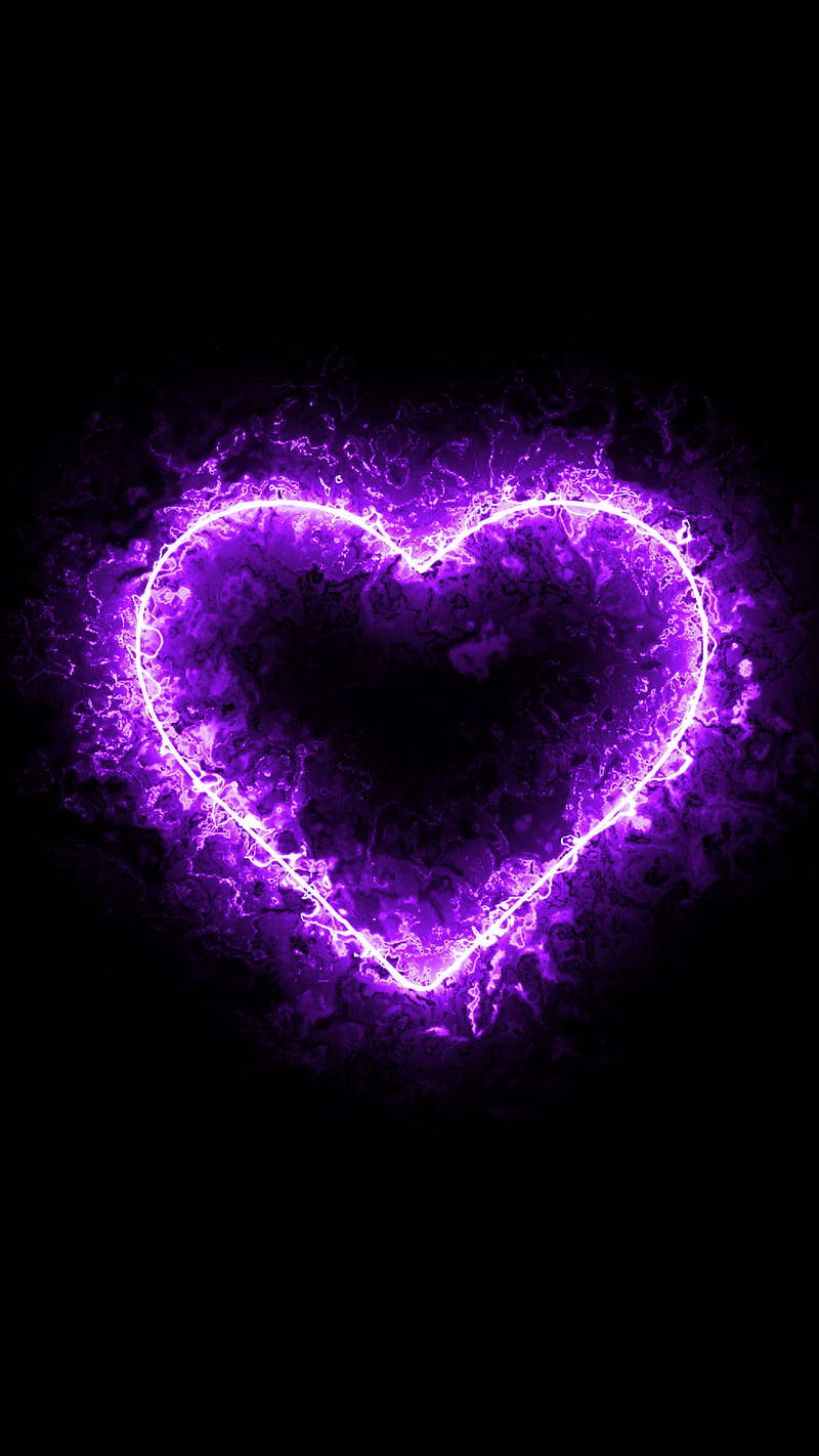 Purple Electric Heart Phone