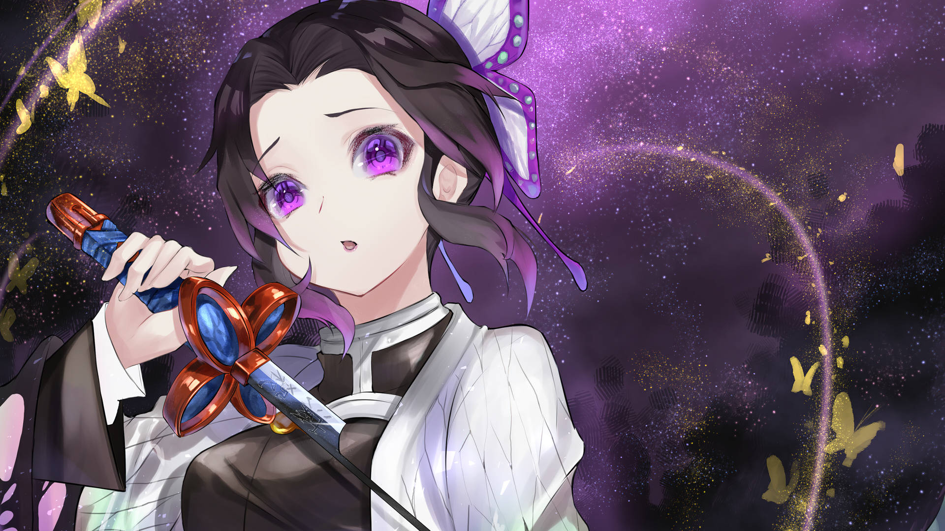 Purple-eyed Shinobu Kocho Background