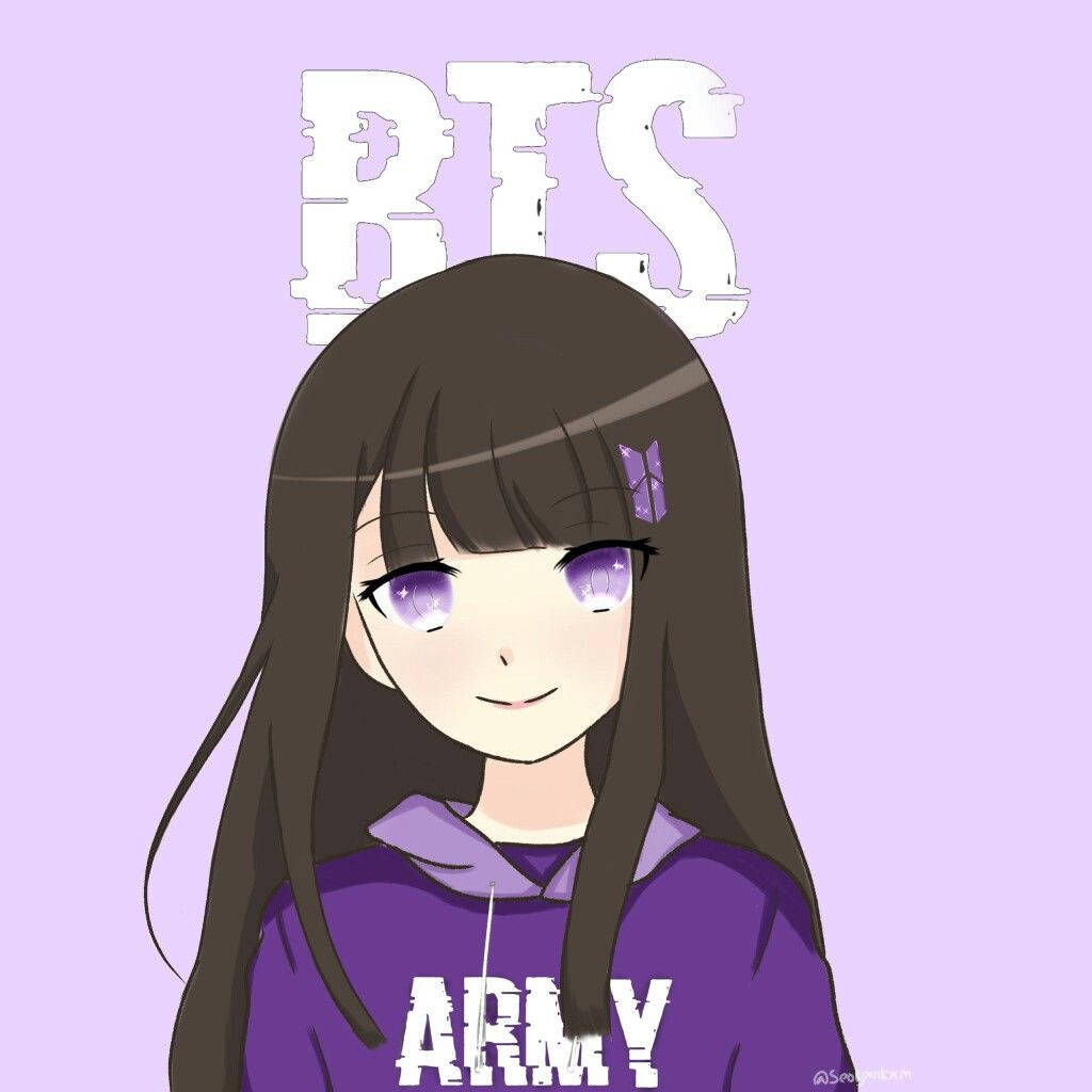 Purple Eyes Bts Army Girl Background