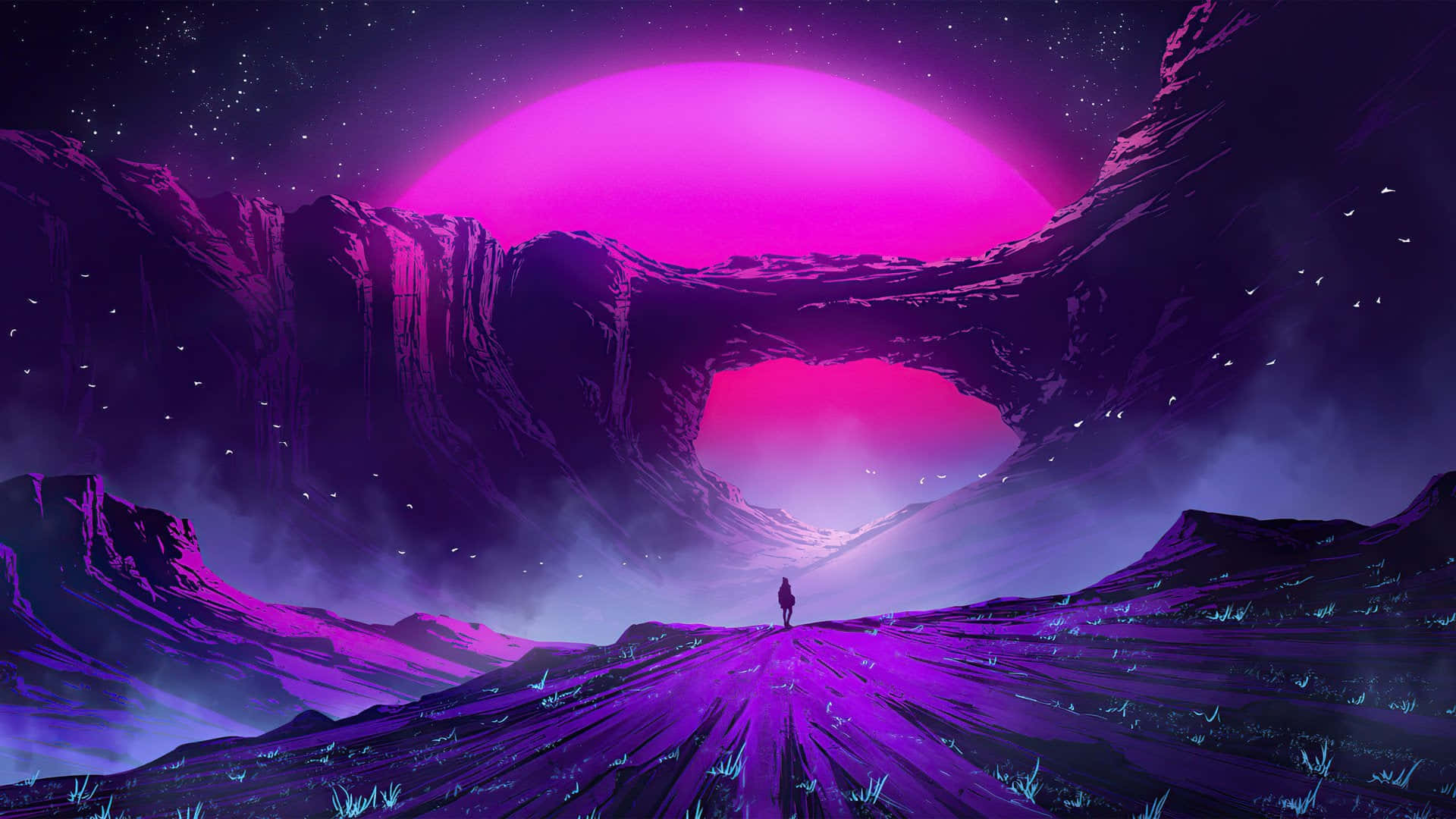 Purple Fantasy Aesthetics Computer Background