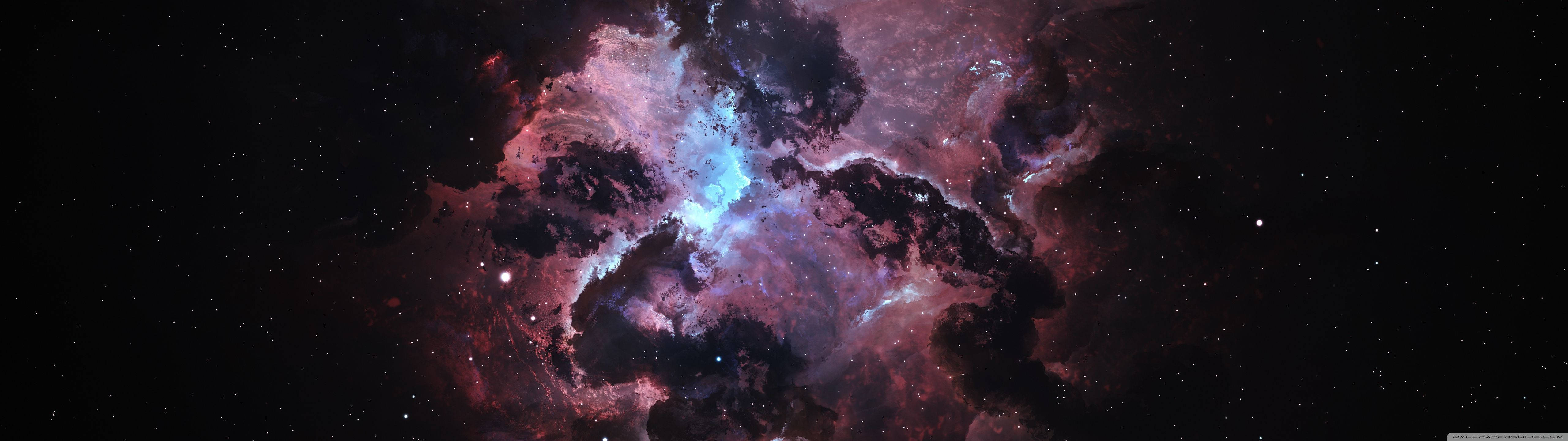 Purple Flared Galaxy Background
